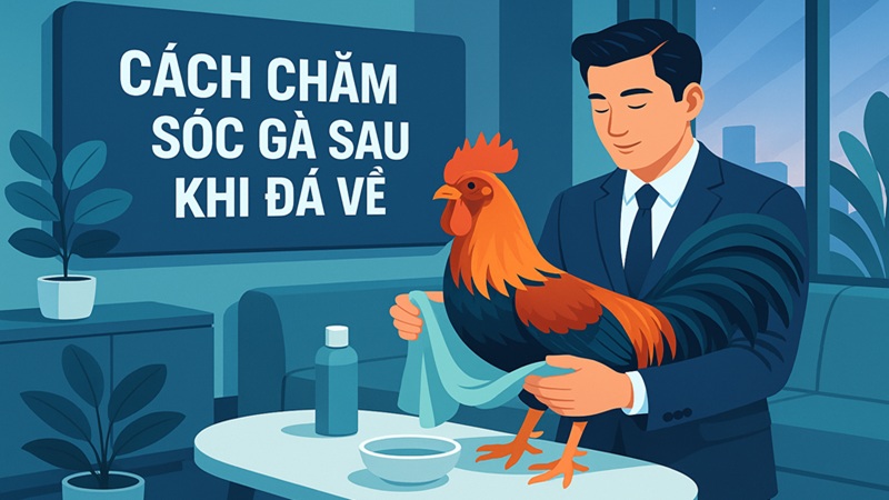 Cách chăm sóc gà sau khi đá về